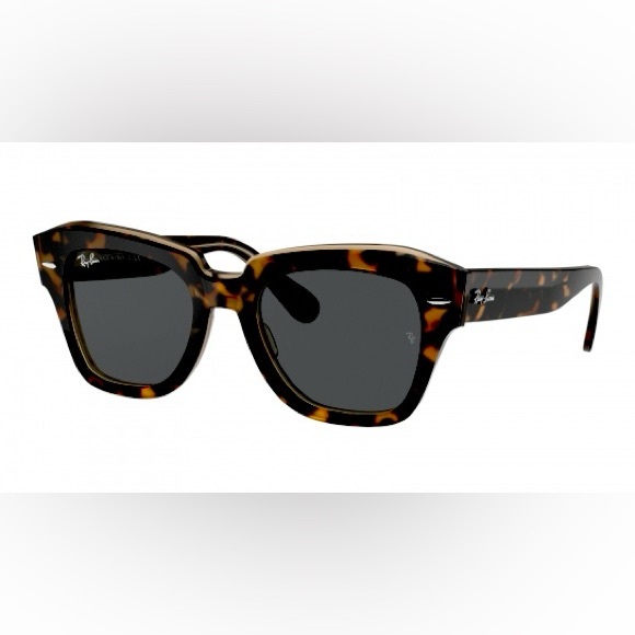 Ray-Ban Accessories - Ray-Ban State Street Women’s Fashion Sunglasses RB2186 Brown Tortoise Smoke 350